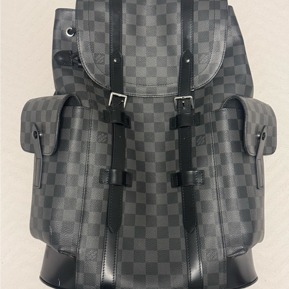 Louis Vuitton Dark Checkered Men's Backpack - Picture 1 of 11